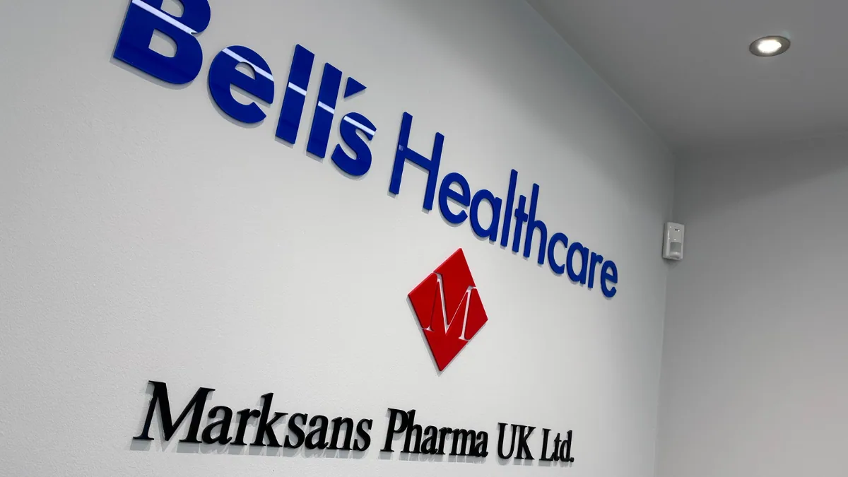 Blue Bell’s Healthcare reception lettering