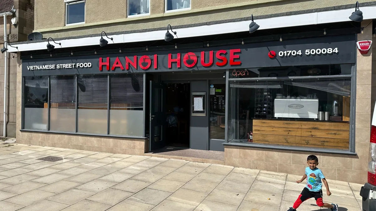 Hanoi House restaurant fascia with flat cut letters